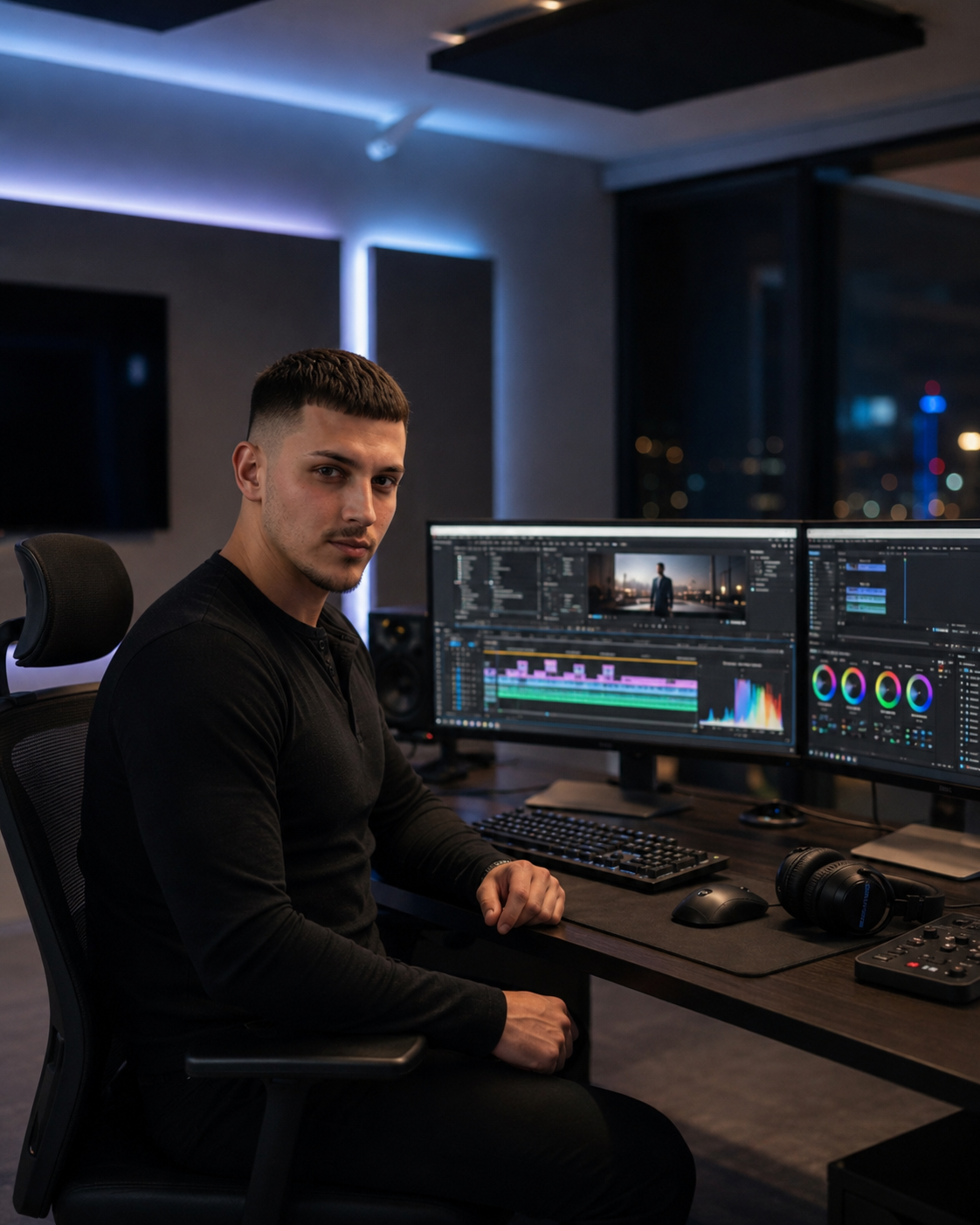 Susano — video editor at workstation